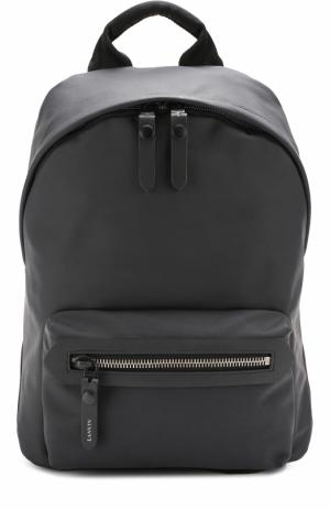 Кожаный рюкзак с внешним карманом на молнии Lanvin. Цвет: черный