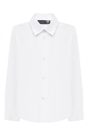 Хлопковая рубашка Dal Lago. Цвет: белый