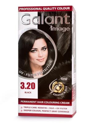 Cтойкая крем-краска для волос  GALANT 3.20 черный, 115 мл., (Болгария) Image. Цвет: зеленый