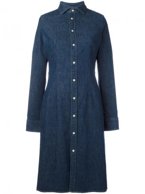 Джинсовое платье-рубашка Polo Ralph Lauren. Цвет: синий
