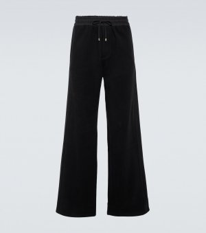 Бархатные широкие брюки , черный Saint Laurent