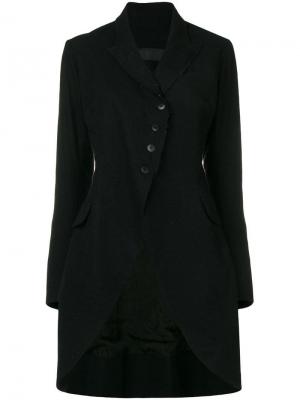 Однобортное пальто Marc Le Bihan. Цвет: черный