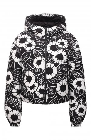 Утепленная куртка Prada. Цвет: чёрно-белый