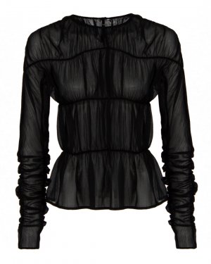 Блуза LVIR. Цвет: черный
