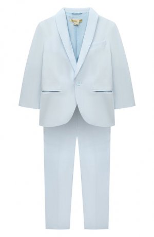 Хлопковый костюм Stella McCartney. Цвет: голубой