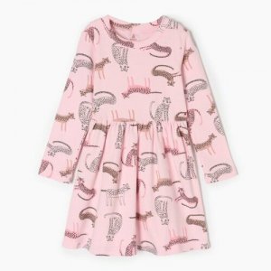 Платье для девочки, цвет розовый, рост 122 см Ивашка. Цвет: розовый