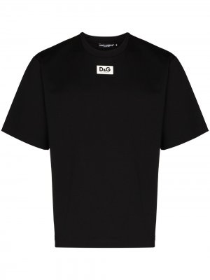 Футболка с короткими рукавами и нашивкой-логотипом Dolce & Gabbana. Цвет: черный