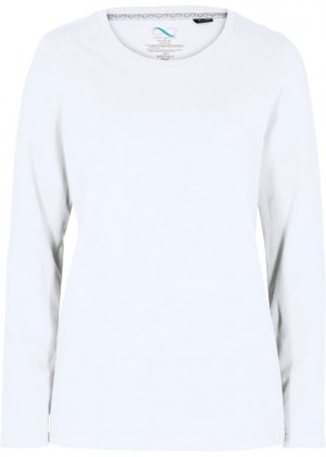 Рубашка с длинными рукавами и бесшовным круглым вырезом , белый Bpc Bonprix Collection