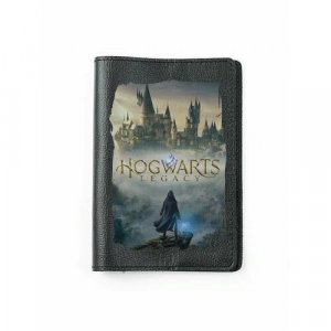 Обложка для паспорта на паспорт Hogwarts Legacy OP02179, черный RUSSIAN HandMade. Цвет: черный