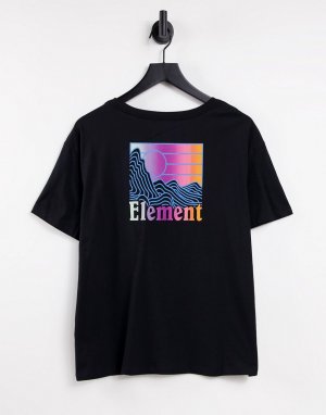 Черная футболка с принтом на спине Zoltana – эксклюзивно для ASOS-Черный Element