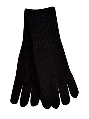 Однотонные перчатки из теплой кашемировой пряжи RE VERA. Цвет: черный