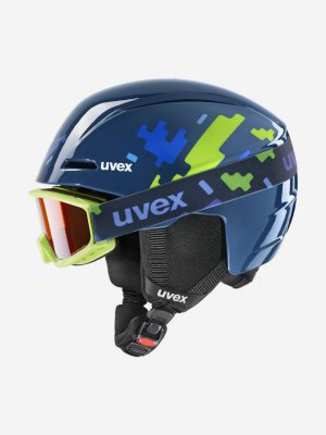 Шлем детский Viti Set, Синий Uvex. Цвет: синий