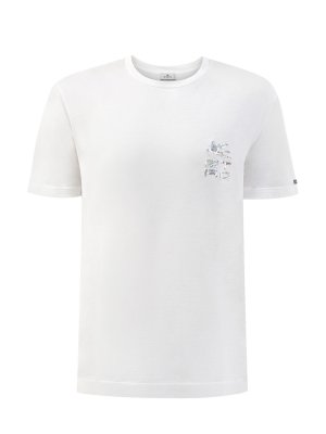 Базовая футболка из хлопка с аппликацией Cube ETRO. Цвет: белый
