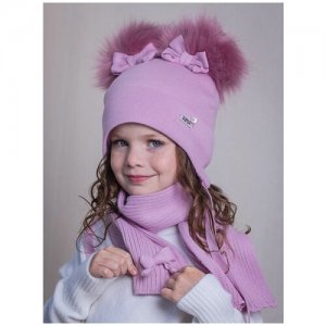 Шапка зимняя для девочки бини шлем ARDI'S. Цвет: розовый