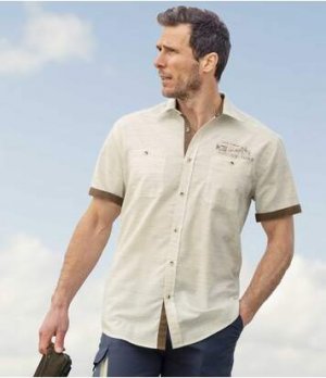 Рубашка из Ткани Фламме Atlas For Men. Цвет: белый