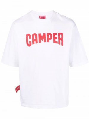 Logo-print short-sleeve T-shirt Camper. Цвет: белый