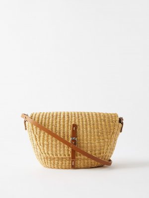 Плетеная сумка через плечо fille с кожаной отделкой Muuñ, бежевый MUUÑ