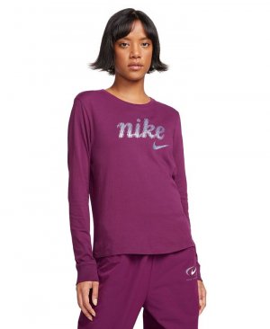 Женская спортивная одежда Essentials - топ с длинными рукавами , красный Nike