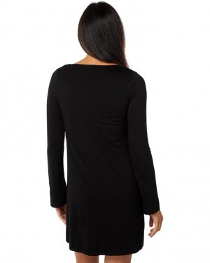 Платье Kyle Long Sleeve V-Neck Dress, черный Michael Lauren