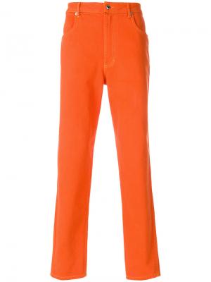 Прямые брюки Eckhaus Latta. Цвет: жёлтый и оранжевый