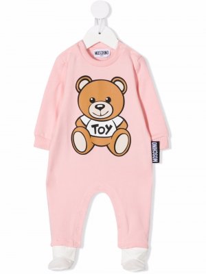 Пижама с принтом Teddy Bear Moschino Kids. Цвет: розовый
