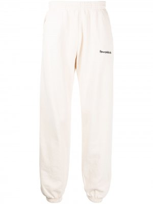 Спортивные брюки с вышитым логотипом Sporty & Rich. Цвет: белый