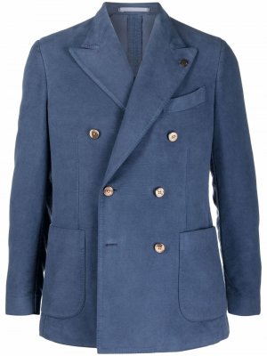 Двубортный пиджак Gabriele Pasini. Цвет: синий