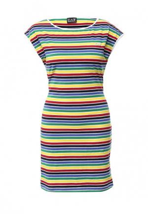 Платье пляжное EA7. Цвет: разноцветный