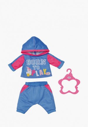 Одежда для куклы Росмэн Спортивный костюм кукол 43 см BABY born. Цвет: синий