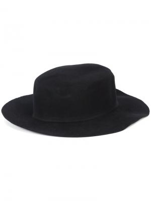 Классическая круглая шляпа Ryan Roche. Цвет: чёрный