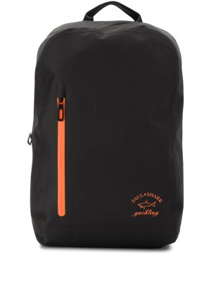 Logo print contrast-trimmed backpack Paul & Shark. Цвет: серый