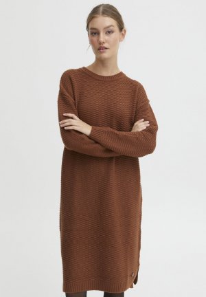 Платье вязаное , коричневый Oxmo