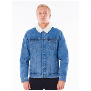 Куртка джинсовая Rip Curl ANGUS DENIM JACKET, цвет 8962 MID BLUE, размер S. Цвет: голубой