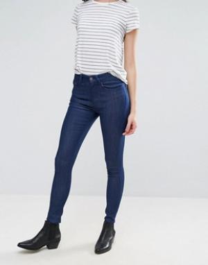 Укороченные классические джинсы скинни Freya Waven. Цвет: синий