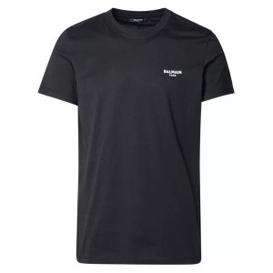 Футболка black cotton t-shirt , черный Balmain