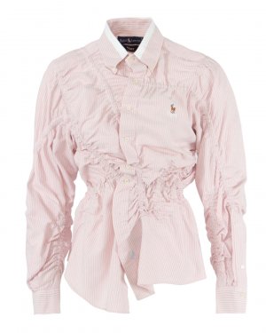Рестайлинговая рубашка 1/OFF. Цвет: розовый+белый