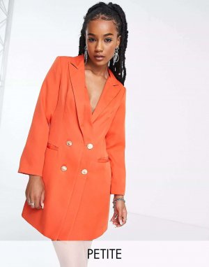Оранжевое приталенное мини-платье-блейзер Extro & Vert