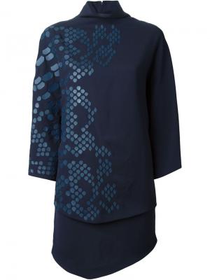 Декорированное платье-накидка Jay Ahr. Цвет: синий