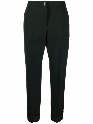 Укороченные брюки строгого кроя Givenchy. Цвет: зеленый