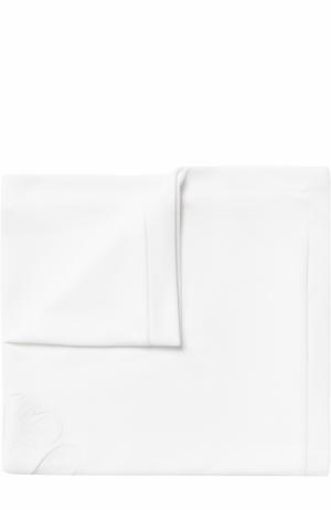 Одеяло из хлопка с кружевной отделкой Aletta. Цвет: кремовый