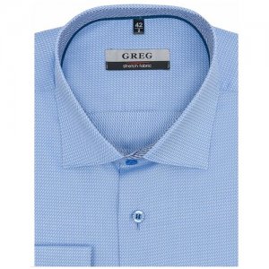 Рубашка , размер 174-184/45, голубой GREG. Цвет: голубой