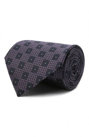 Шелковый галстук Zegna. Цвет: сиреневый