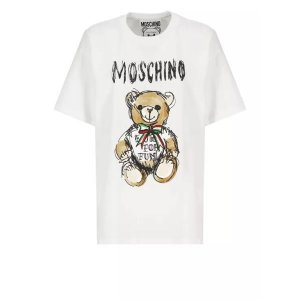 Футболка drawn teddy bear t-shirt , белый Moschino