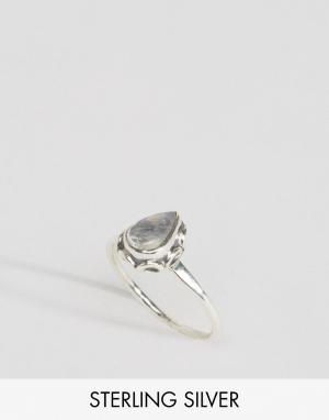 Серебряное кольцо с лунным камнем Rock N Rose 'N'. Цвет: серебряный