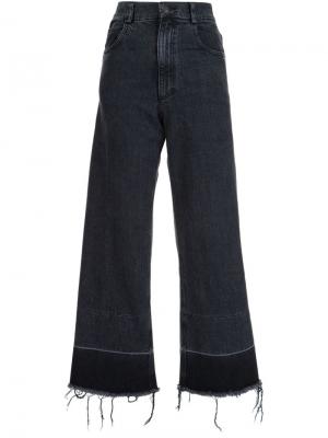 Frayed bottom flare jeans Rachel Comey. Цвет: чёрный