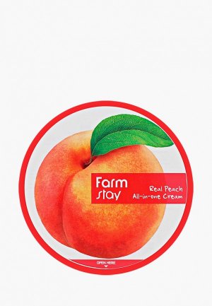 Крем для лица Farm Stay многофункциональный, с экстрактом персика, 300 мл. Цвет: розовый