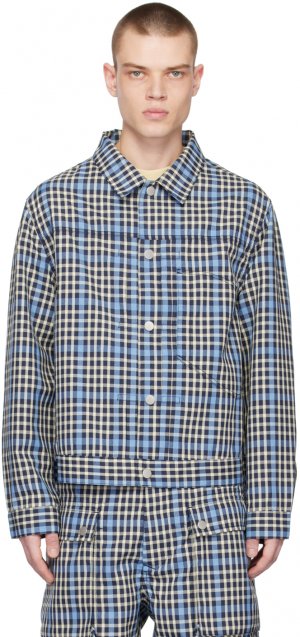 Синяя куртка в клетку Nigel Cabourn