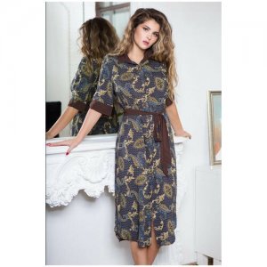 Халат женский MIA-MIA Elania 16427, коричневый (Размер: XL). Цвет: коричневый