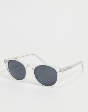 Круглые солнцезащитные очки в стиле унисекс с прозрачной оправой Marvin-Прозрачный A.Kjaerbede