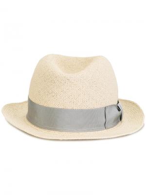 Шляпа с контрастной тесьмой Giorgio Armani. Цвет: телесный